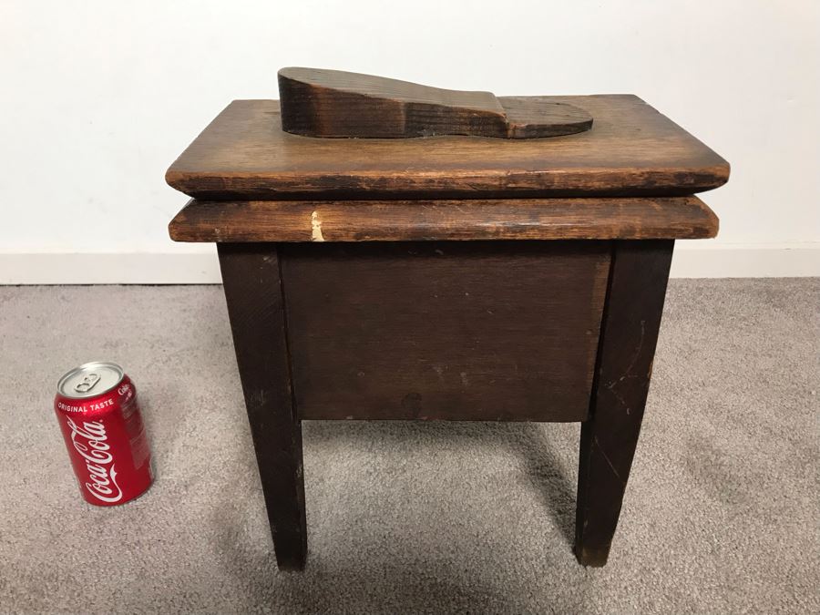 Vintage Shoe Shine Wooden Box 15W X 13D X 13H - Just Added [Photo 6]