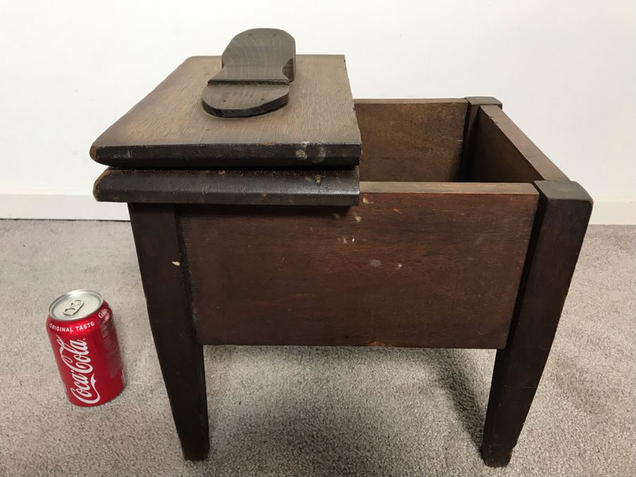 Vintage Shoe Shine Wooden Box 15W X 13D X 13H - Just Added [Photo 4]