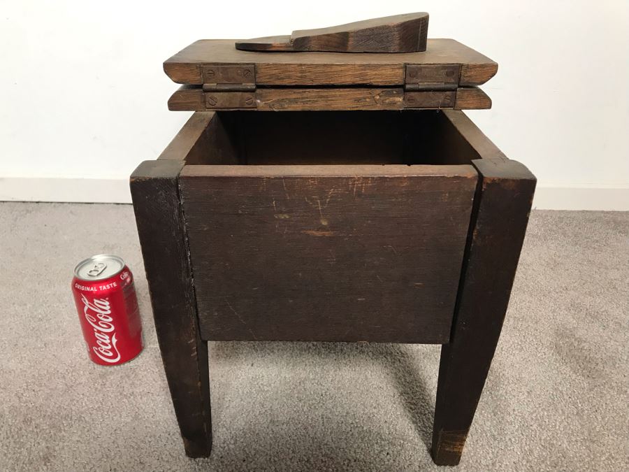 Vintage Shoe Shine Wooden Box 15W X 13D X 13H - Just Added [Photo 3]