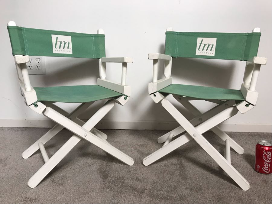 Vintage Pair Of Thom Mcan Shoe Store Advertising Child's Director's Chairs - Just Added [Photo 3]