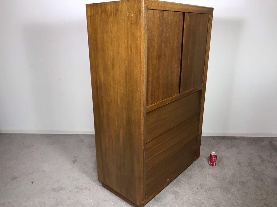 Mid-Century Custome Dowell Furniture Gardena, CA Gentleman's Dresser Highboy Chest Of Drawers 34W X 19D X 56H - Just Added [Photo 12]