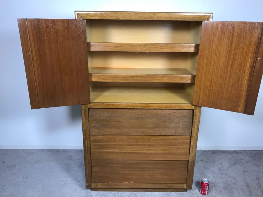 Mid-Century Custome Dowell Furniture Gardena, CA Gentleman's Dresser Highboy Chest Of Drawers 34W X 19D X 56H - Just Added [Photo 2]