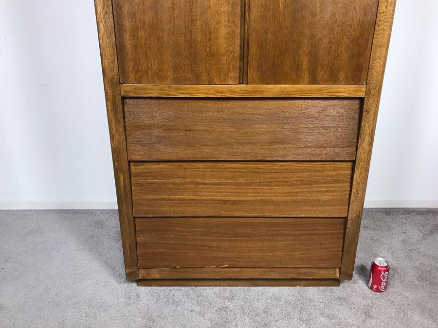 Mid-Century Custome Dowell Furniture Gardena, CA Gentleman's Dresser Highboy Chest Of Drawers 34W X 19D X 56H - Just Added [Photo 5]