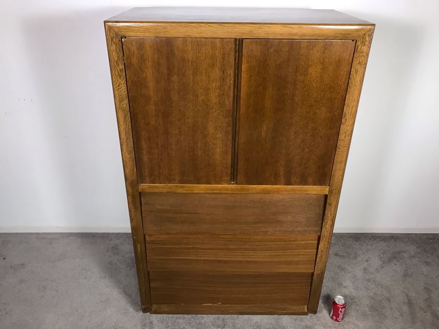 Mid-Century Custome Dowell Furniture Gardena, CA Gentleman's Dresser Highboy Chest Of Drawers 34W X 19D X 56H - Just Added [Photo 4]