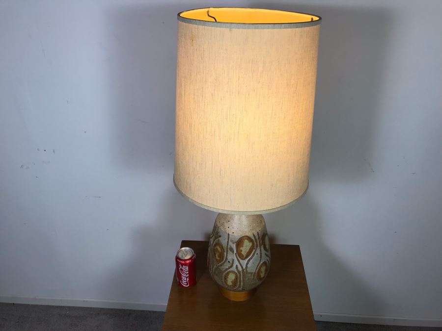 Signed Mid-Century Glazed Art Pottery Table Lamp - Just Added [Photo 5]
