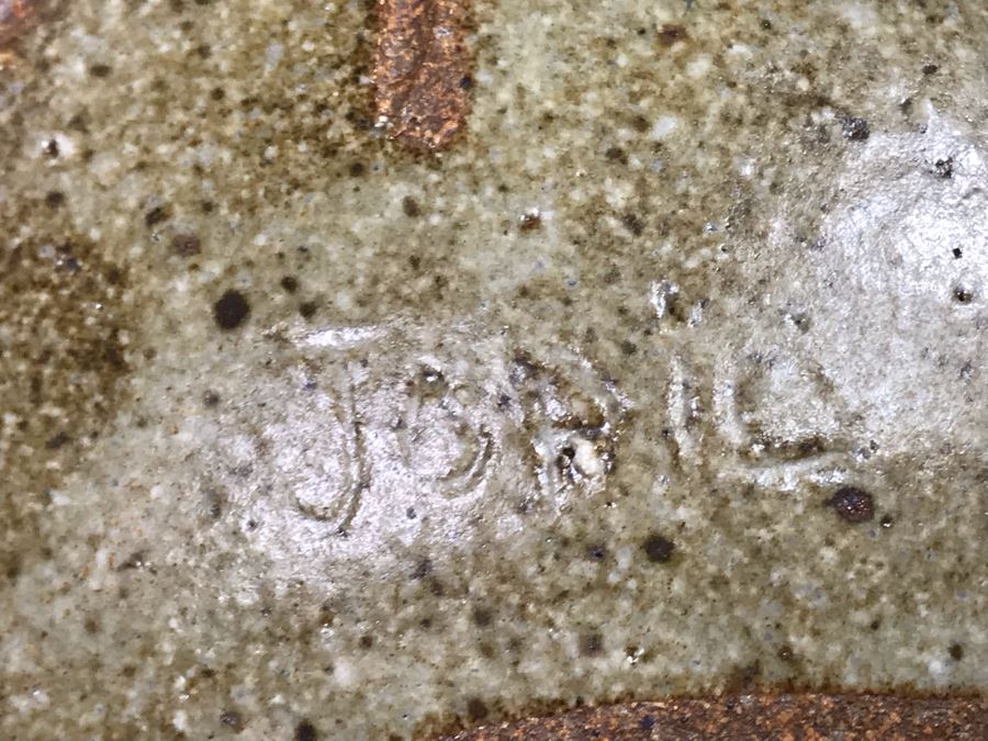 Signed Mid-Century Glazed Art Pottery Table Lamp - Just Added [Photo 13]