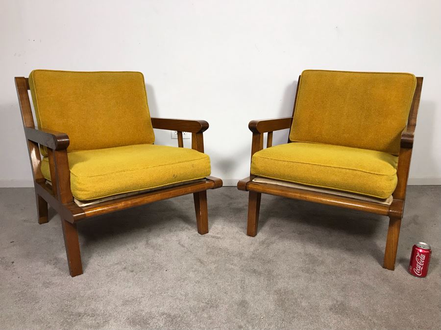 Mid-Century Modern Lounge Armchairs Maker / Designer Unknown (From Same Estate As Conant Ball Furniture) - Just Added [Photo 5]