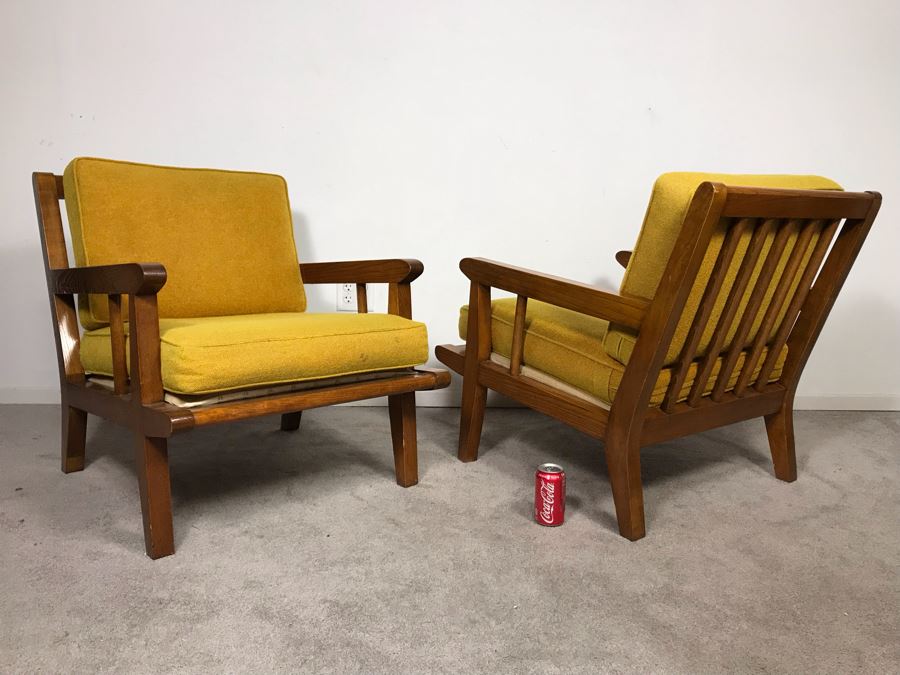 Mid-Century Modern Lounge Armchairs Maker / Designer Unknown (From Same Estate As Conant Ball Furniture) - Just Added [Photo 1]