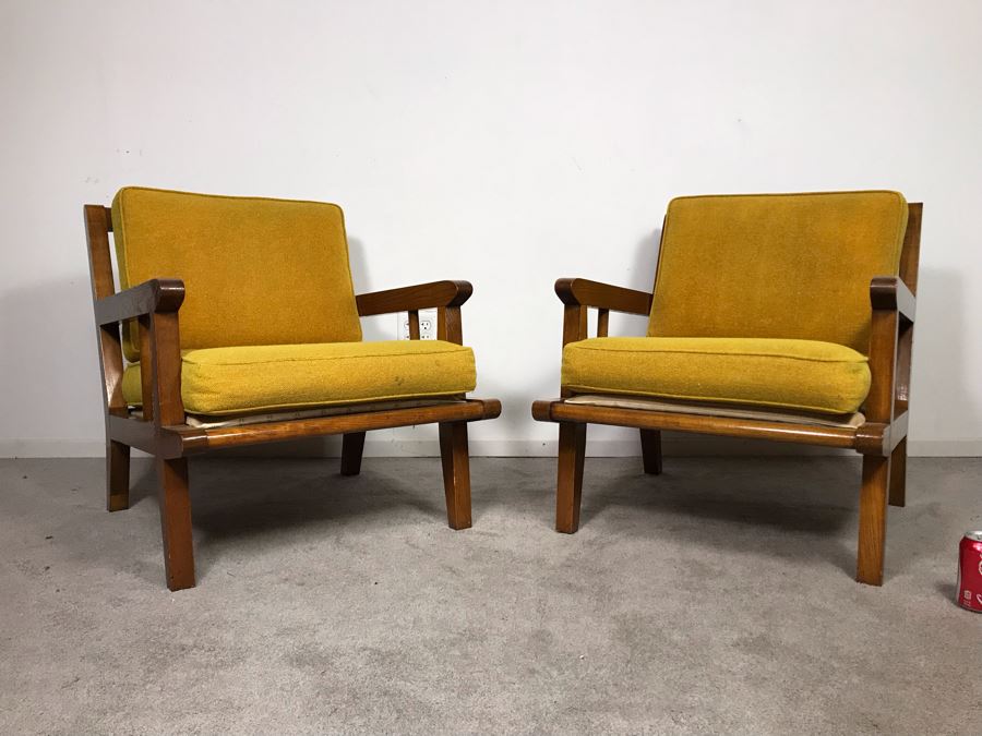 Mid-Century Modern Lounge Armchairs Maker / Designer Unknown (From Same Estate As Conant Ball Furniture) - Just Added [Photo 4]