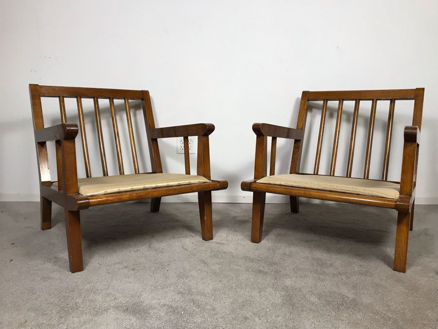 Mid-Century Modern Lounge Armchairs Maker / Designer Unknown (From Same Estate As Conant Ball Furniture) - Just Added [Photo 3]
