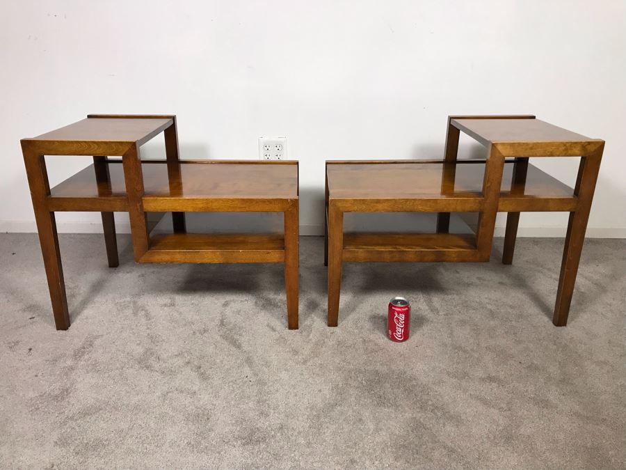 Mid-Century Modern Russel Wright For Conant Ball Stepped Geometric Side Table 8003 624 19W X 29D X 23H - Just Added [Photo 10]