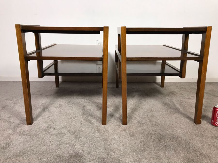 Mid-Century Modern Russel Wright For Conant Ball Stepped Geometric Side Table 8003 624 19W X 29D X 23H - Just Added [Photo 13]