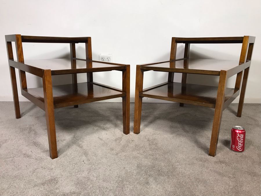 Mid-Century Modern Russel Wright For Conant Ball Stepped Geometric Side Table 8003 624 19W X 29D X 23H - Just Added [Photo 5]