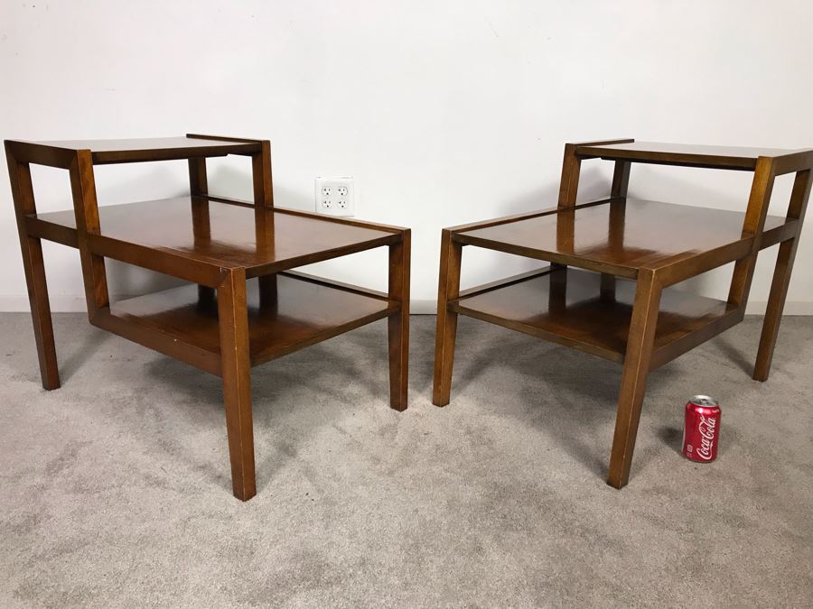 Mid-Century Modern Russel Wright For Conant Ball Stepped Geometric Side Table 8003 624 19W X 29D X 23H - Just Added [Photo 7]