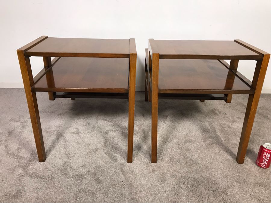 Mid-Century Modern Russel Wright For Conant Ball Stepped Geometric Side Table 8003 624 19W X 29D X 23H - Just Added [Photo 11]