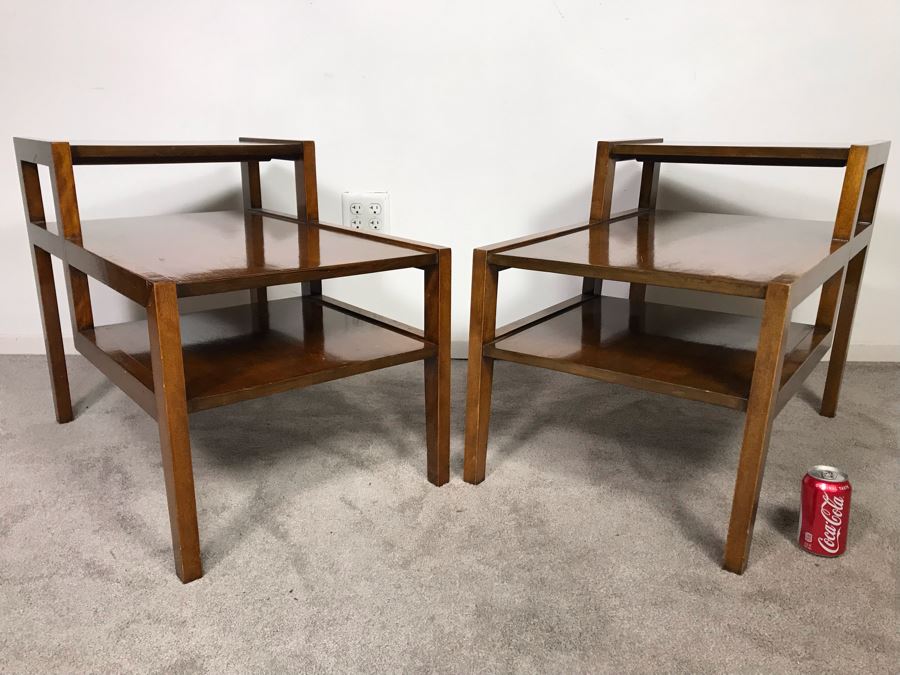 Mid-Century Modern Russel Wright For Conant Ball Stepped Geometric Side Table 8003 624 19W X 29D X 23H - Just Added [Photo 6]