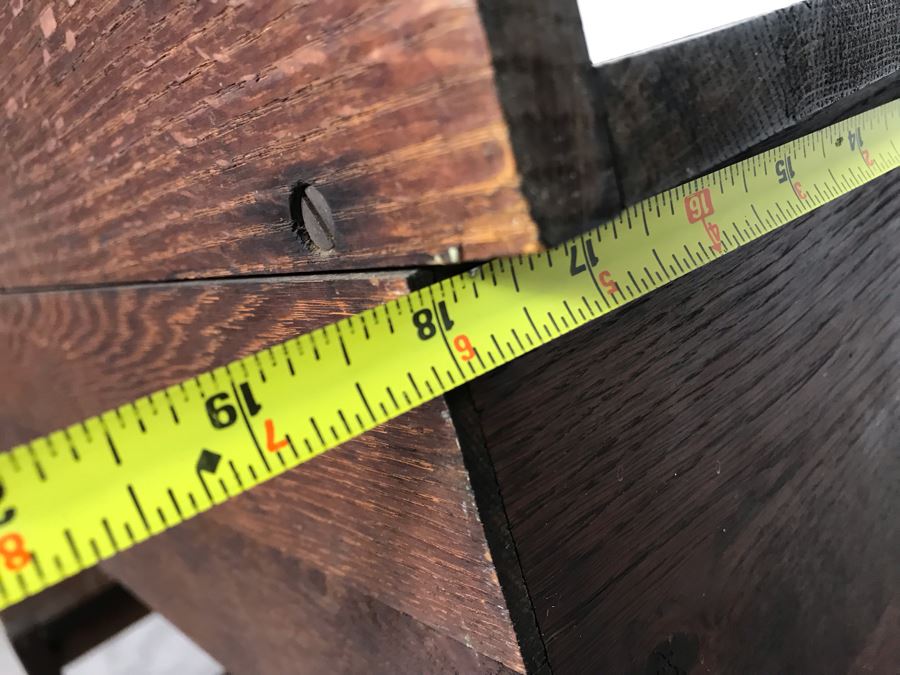 Antique Child's School Slant Top Desk With Hinged Top And Storage Plus Matching Chair 23W X 18D X 30H - Just Added [Photo 21]