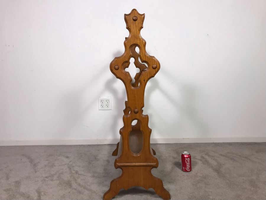 Vintage Wooden Quilt Stand With J.L. Smith San Diego Painted On Bottom - Just Added [Photo 6]