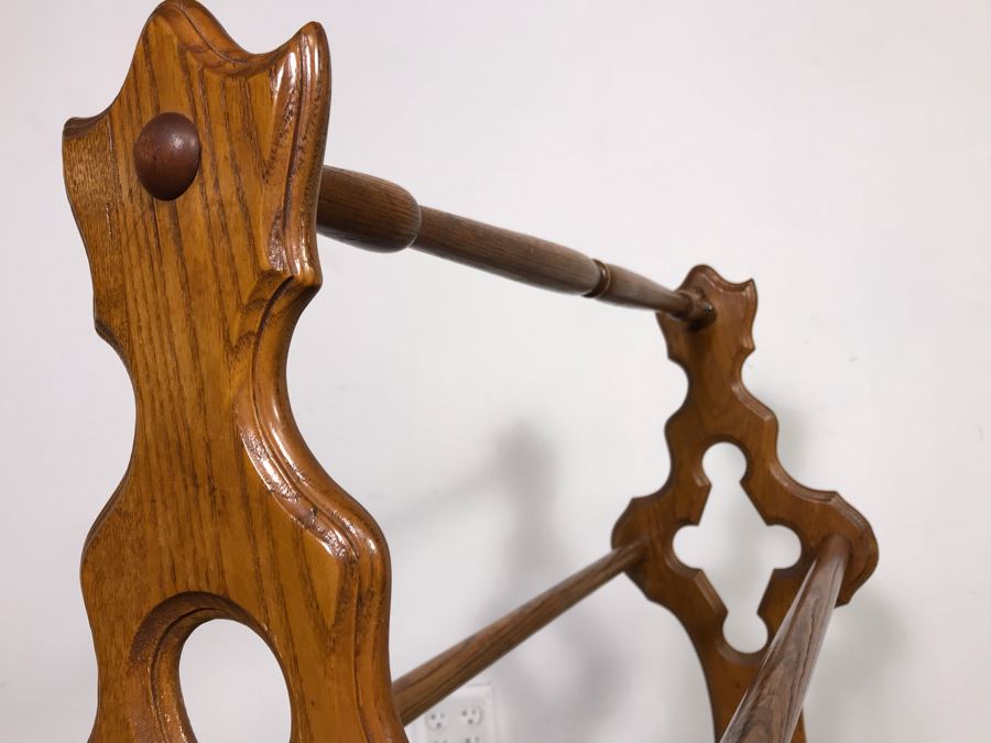 Vintage Wooden Quilt Stand With J.L. Smith San Diego Painted On Bottom - Just Added [Photo 10]