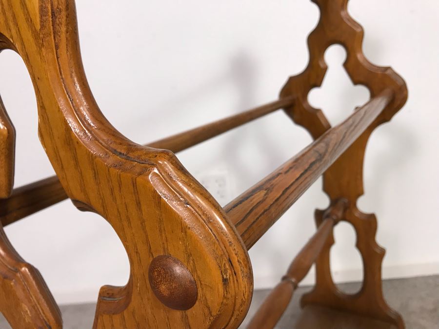 Vintage Wooden Quilt Stand With J.L. Smith San Diego Painted On Bottom - Just Added [Photo 9]