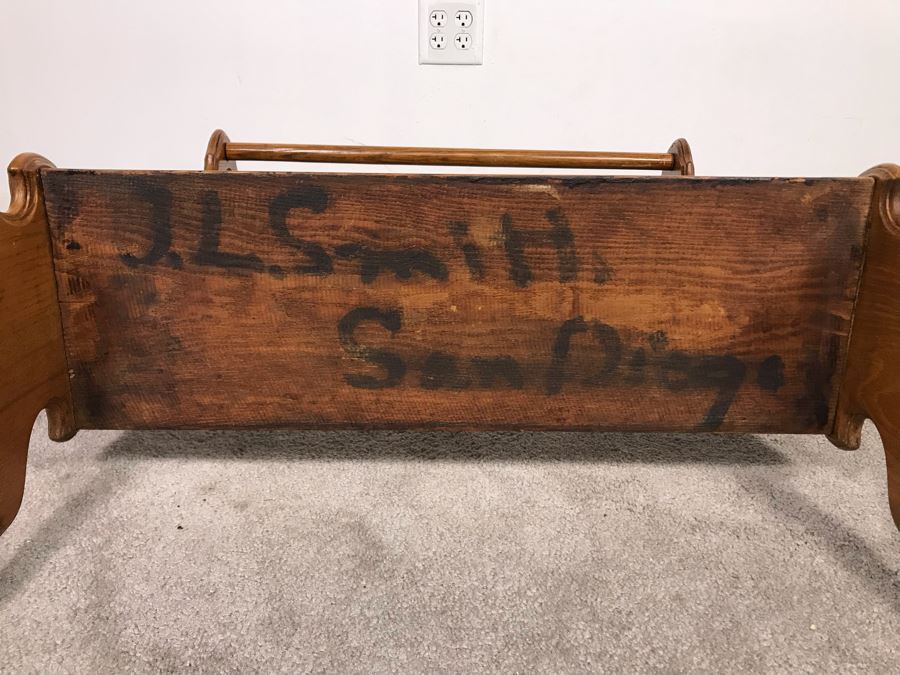 Vintage Wooden Quilt Stand With J.L. Smith San Diego Painted On Bottom - Just Added [Photo 11]