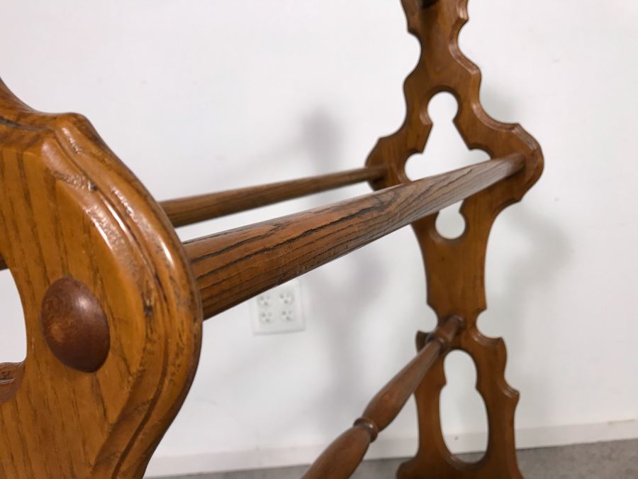 Vintage Wooden Quilt Stand With J.L. Smith San Diego Painted On Bottom - Just Added [Photo 8]