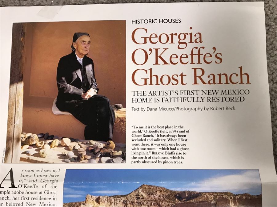 Original Gale Waddell Watercolor Painting Of The Ghost Ranch Entry - Georgia O'Keeffe New Mexico Home 29W X 8H - Just Added [Photo 19]