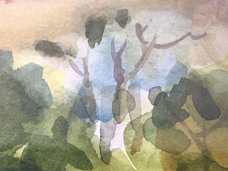 Original Gale Waddell Watercolor Painting Of The Ghost Ranch Entry - Georgia O'Keeffe New Mexico Home 29W X 8H - Just Added [Photo 14]