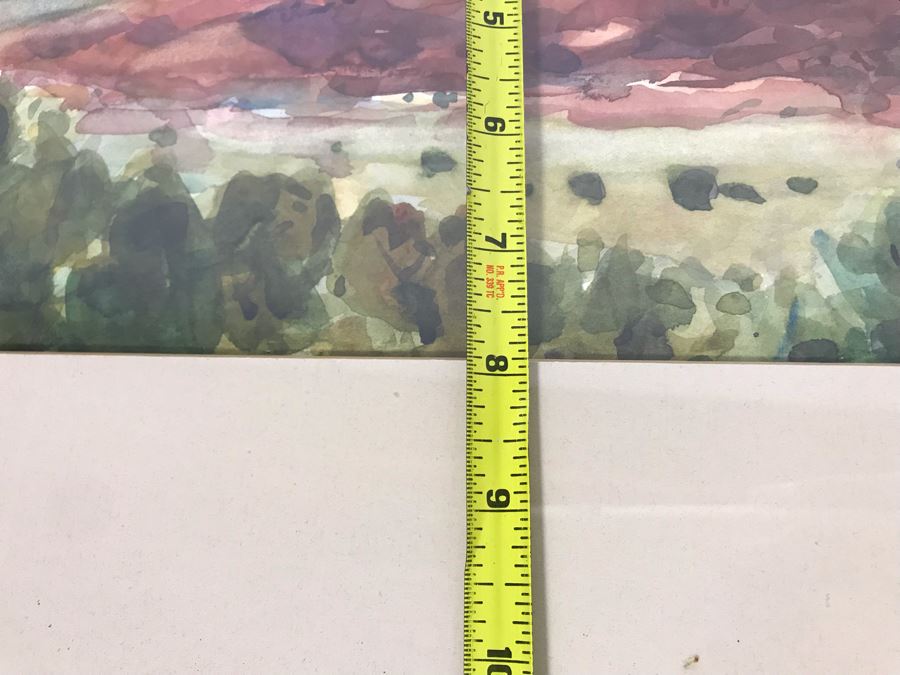 Original Gale Waddell Watercolor Painting Of The Ghost Ranch Entry - Georgia O'Keeffe New Mexico Home 29W X 8H - Just Added [Photo 22]