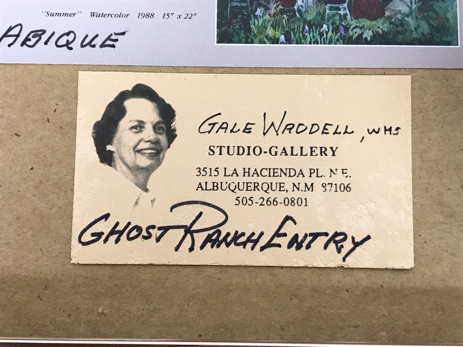 Original Gale Waddell Watercolor Painting Of The Ghost Ranch Entry - Georgia O'Keeffe New Mexico Home 29W X 8H - Just Added [Photo 17]