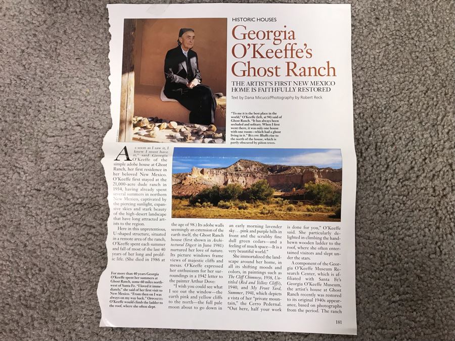 Original Gale Waddell Watercolor Painting Of The Ghost Ranch Entry - Georgia O'Keeffe New Mexico Home 29W X 8H - Just Added [Photo 18]