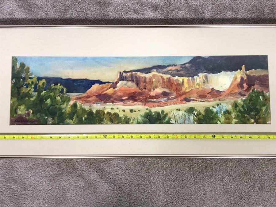 Original Gale Waddell Watercolor Painting Of The Ghost Ranch Entry - Georgia O'Keeffe New Mexico Home 29W X 8H - Just Added [Photo 2]