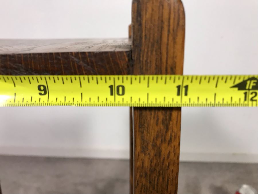 Vintage Oak Side Table 11W X 24H - Just Added [Photo 11]