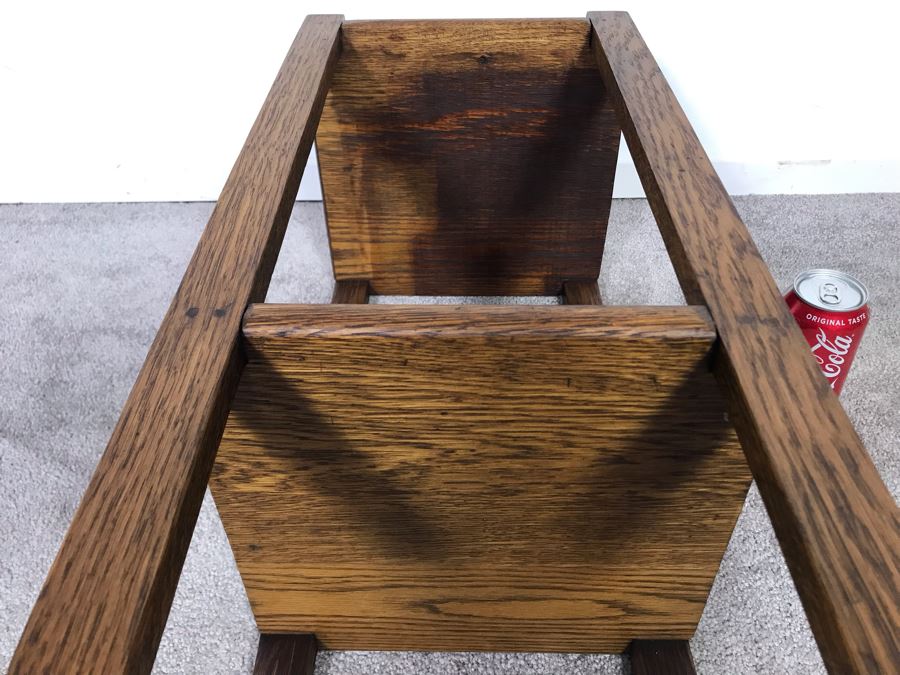 Vintage Oak Side Table 11W X 24H - Just Added [Photo 10]