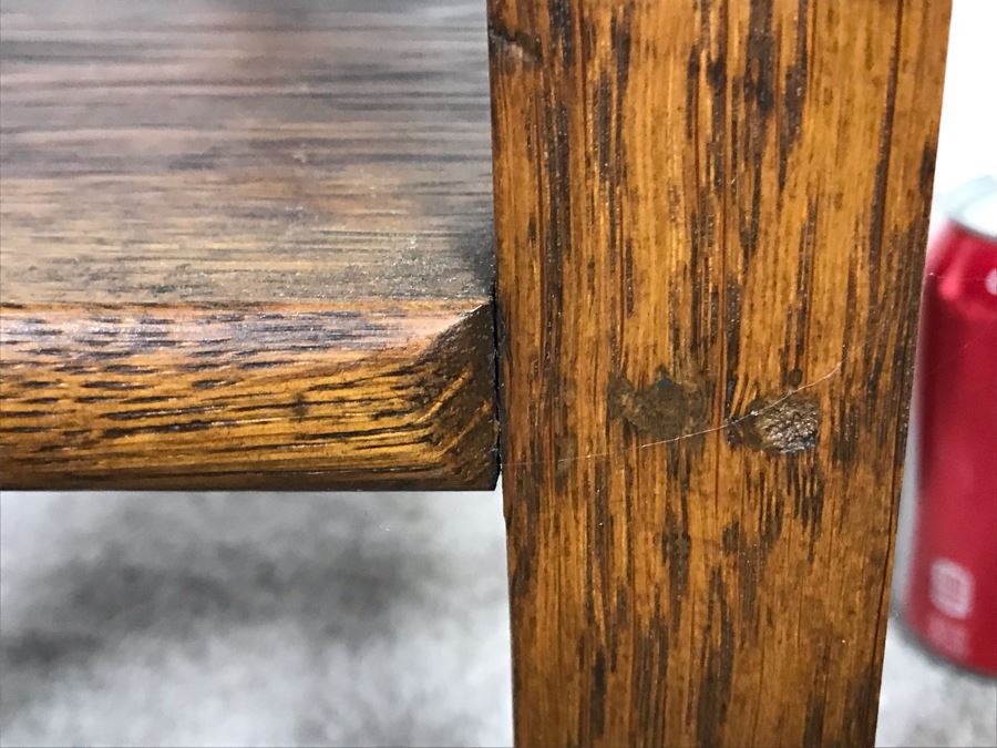 Vintage Oak Side Table 11W X 24H - Just Added [Photo 9]
