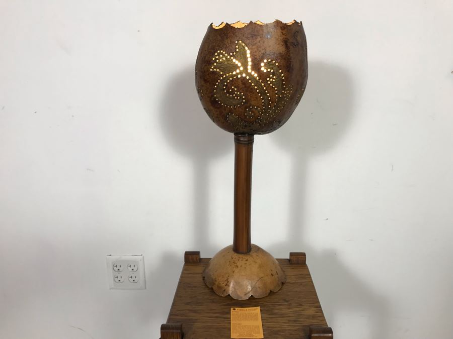 Bambu & Totumo Colombian Organic Table Lamp 20H - Just Added [Photo 2]