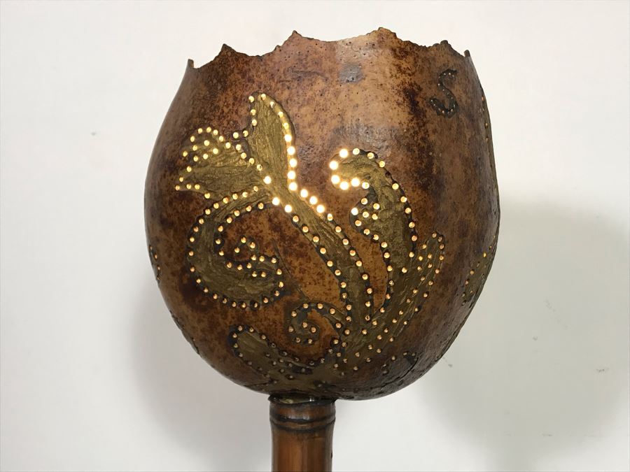 Bambu & Totumo Colombian Organic Table Lamp 20H - Just Added [Photo 8]