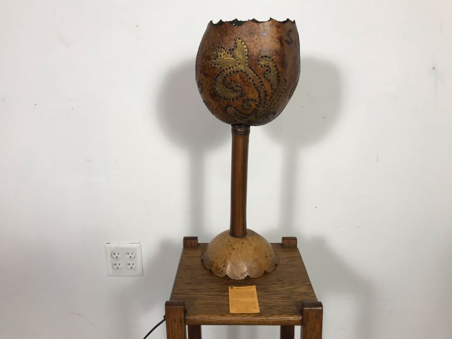 Bambu & Totumo Colombian Organic Table Lamp 20H - Just Added [Photo 11]