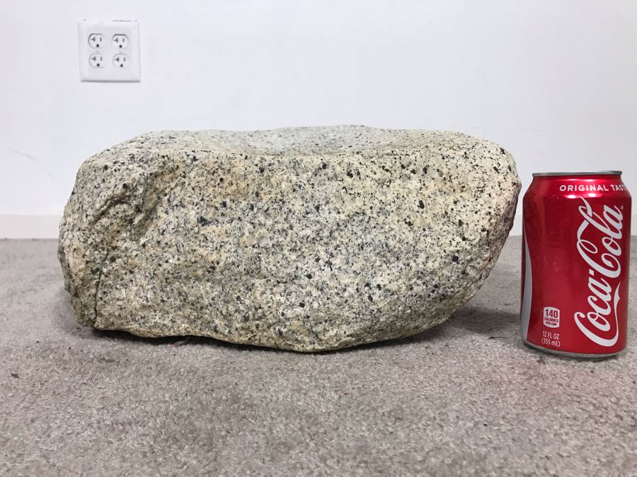 Huge Native American Natural Stone Metate And Mano Grinding Stone Well Used - Very Heavy To Lift 15W X 16D X 8H - Just Added [Photo 14]