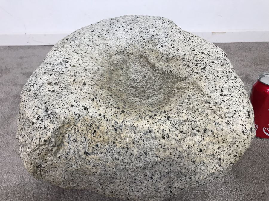 Huge Native American Natural Stone Metate And Mano Grinding Stone Well Used - Very Heavy To Lift 15W X 16D X 8H - Just Added [Photo 12]