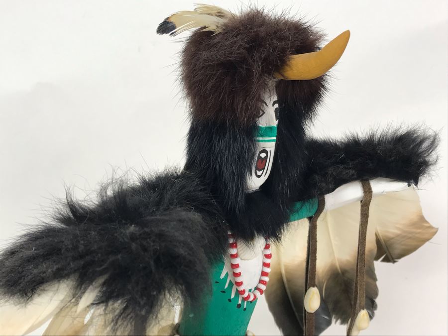 Signed Native American Eagle Dancer Kachina Doll By N. Smith 15W X 13.5H - Just Added [Photo 7]