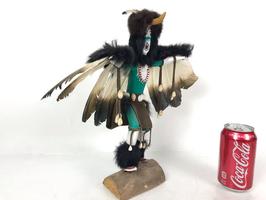Signed Native American Eagle Dancer Kachina Doll By N. Smith 15W X 13.5H - Just Added [Photo 3]