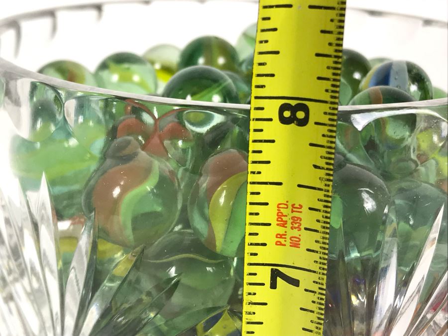 Vintage Marbles Grab Bag In Crystal Vase 4.5W X 8H - Just Added [Photo 17]