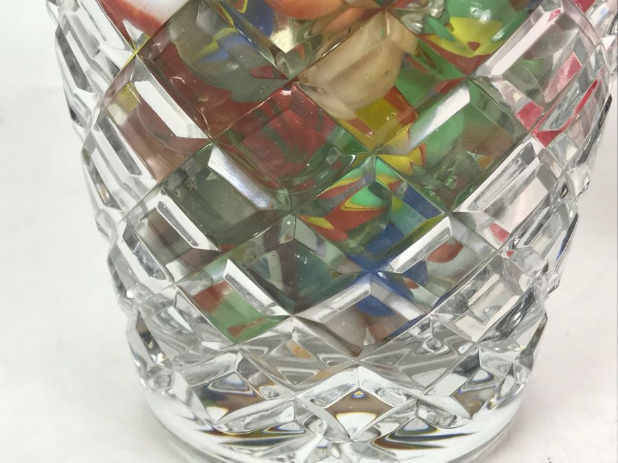 Vintage Marbles Grab Bag In Crystal Vase 4.5W X 8H - Just Added [Photo 12]