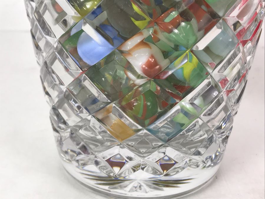 Vintage Marbles Grab Bag In Crystal Vase 4.5W X 8H - Just Added [Photo 16]