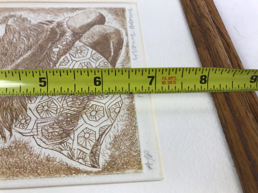 Vintage 1990 Hand Signed Yvonne Browne San Francisco Artist Proof Etching 5 X 7 - Just Added [Photo 11]