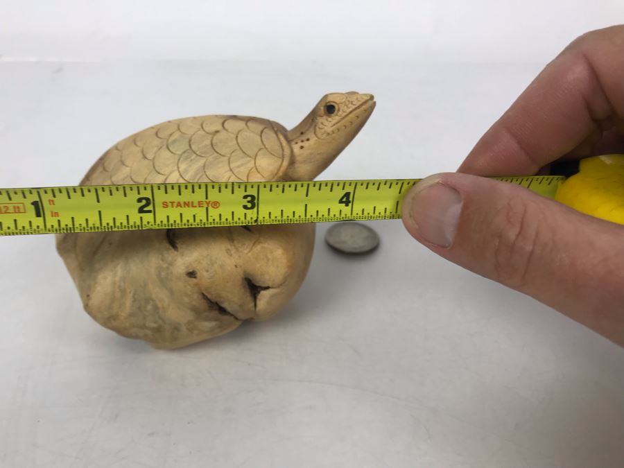 Carved Wooden Indonesian Sea Turtle 4.5W X 3H - Just Added [Photo 11]
