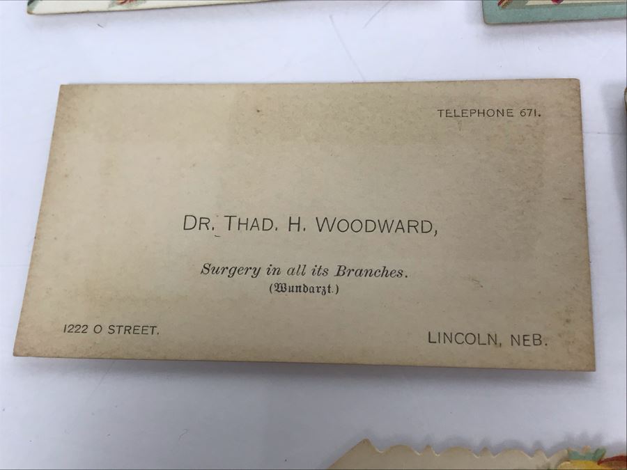 Large Collection Of Antique Calling Cards Visiting Cards Compliments Cards Victorian Showing Some Samples Plus Box At Top Is Filled - See Photos - Just Added [Photo 18]