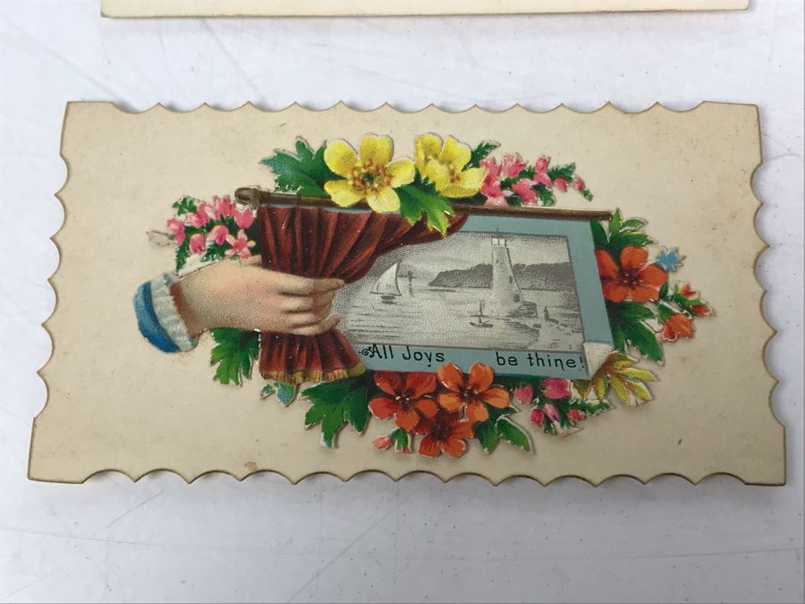 Large Collection Of Antique Calling Cards Visiting Cards Compliments Cards Victorian Showing Some Samples Plus Box At Top Is Filled - See Photos - Just Added [Photo 9]