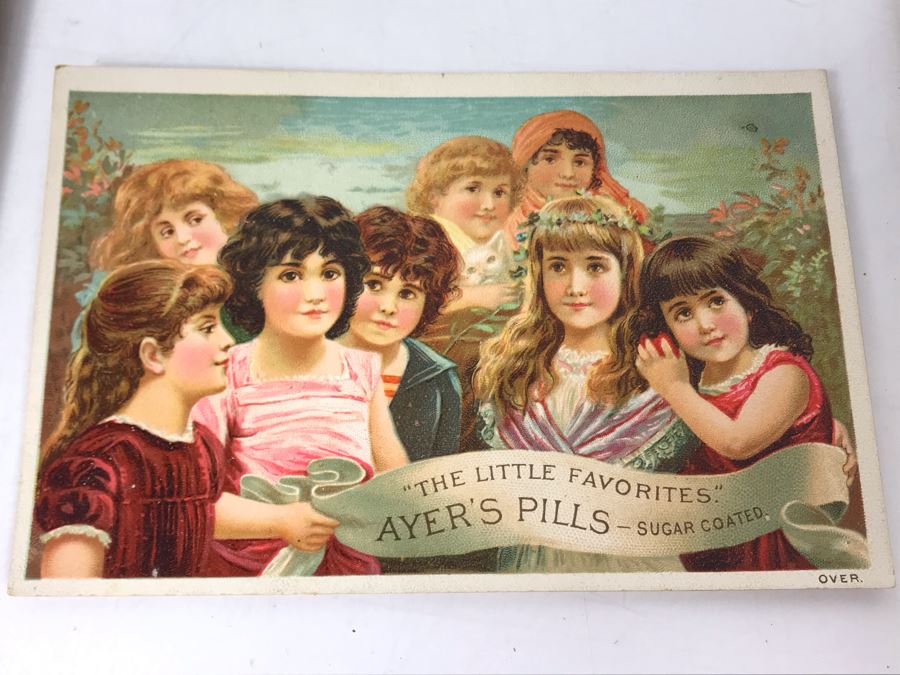 Collection Of Advertising Cards, Calling Cards, Visitor Cards Ayer's Pills, German Yeast Co - Showing Sample - More In Box To Left - See Photos - Just Added [Photo 3]
